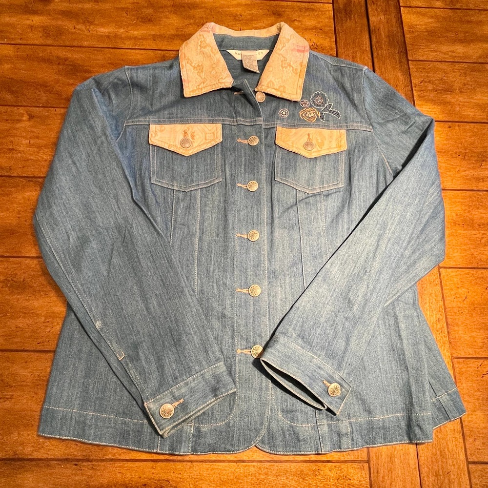 Napa Valley Blues Womens Sz Med. Cool Vintage Denim Jacket S1025-200